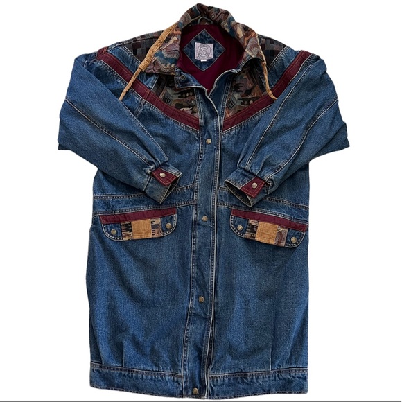 Other - Vintage Denim Trench Coat